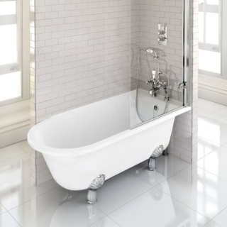 Burlington Hampton 150cm Showering Bath with Luxury Feet